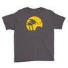 beach silhouette birds sand sunset Youth Tee