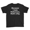 hate halloween Youth Tee