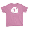 skiier moon moonlight silhouett Youth Tee