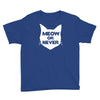meow or never cat Youth Tee