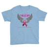 my hero is now my angel breast cancer awareness Youth Tee