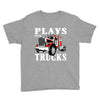 plays with trucks family matching Youth Tee