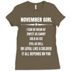 Super November Girl Ladies Fitted T-Shirt