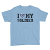 i love my soldier navy camouflage Youth Tee
