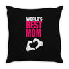 Worlds Best Mom Throw Pillow