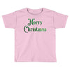 merry christmas green glitter Toddler T-shirt