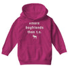 more boyfriends than ts Youth Hoodie