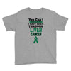 you can't scare or beat me i have been through liver cancer Youth Tee