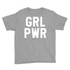 girl power white logo Youth Tee