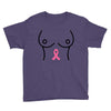 breast with pink ribbon Youth Tee
