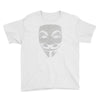 v for vendetta mask guy fawkes cool girls womens cotton t shirt dw01 Youth Tee