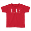 elle white logo Toddler T-shirt