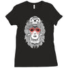 girl and skull Ladies Fitted T-Shirt