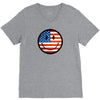 patriotic smiley face V-Neck Tee