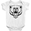 angry bear head Baby Onesie