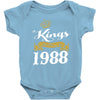 kings are born in 1988 Baby Onesie