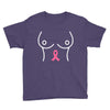 breast with pink ribbon Youth Tee