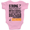 Strong Independent Motivated Gemini Baby Onesie