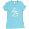 I Cant Keep Calm My Wife Is Pregnant Ladies Fitted T-Shirt