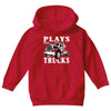 plays with trucks family matching Youth Hoodie