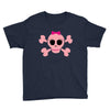 fummy pink skull long sleeve Youth Tee