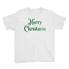 merry christmas green glitter Youth Tee
