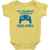 my favorite exercise is video games Baby Onesie