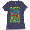 Daddy You Are My Favorite Ninja Ladies Fitted T-Shirt