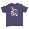 dachshund floral Youth Tee