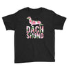 dachshund floral Youth Tee