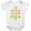 kings are born in 1968 Baby Onesie