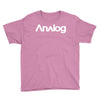 analog white logo Youth Tee