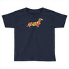 dachshund flower 2 Toddler T-shirt