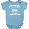 Smartass October Girl Baby Onesie