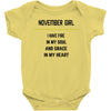 November Girl Baby Onesie