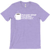 please stop talking it's too early coffee T-Shirt