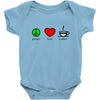 peace love coffee (2) Baby Onesie