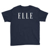 elle white logo Youth Tee