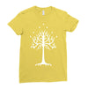 white tree of gondor Ladies Fitted T-Shirt