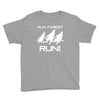 run forest run white color Youth Tee