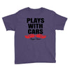 Plays With Cars Youth Tee
