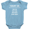 February Girl Baby Onesie