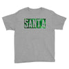 santa green glitter Youth Tee