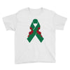 liver ribbon and rose Youth Tee