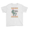 ugly dinosaur merry christmas Youth Tee