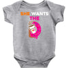 She Wants D - Dunkin Donuts Baby Onesie