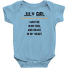 July Girl Baby Onesie