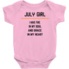 July Girl Baby Onesie