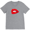 lips red kiss passion girl V-Neck Tee
