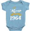 kings are born in 1964 Baby Onesie